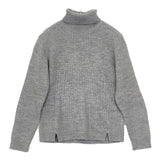 Rie Miller リブ タートルネック ウール セーター ニット グレー レディース リエミラー【中古】5-0913T∞
