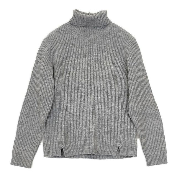 Rie Miller リブ タートルネック ウール セーター ニット グレー レディース リエミラー【中古】5-0913T∞
