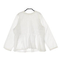 45R/45rpm インドカディdeタックTシャツ 定価46200円 日本製 70130064 ブラウス シャツ ホワイト レディース フォーティーファイブアールピーエム【中古】5-0412M△