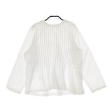 45R/45rpm インドカディdeタックTシャツ 定価46200円 日本製 70130064 ブラウス シャツ ホワイト レディース フォーティーファイブアールピーエム【中古】5-0412M△