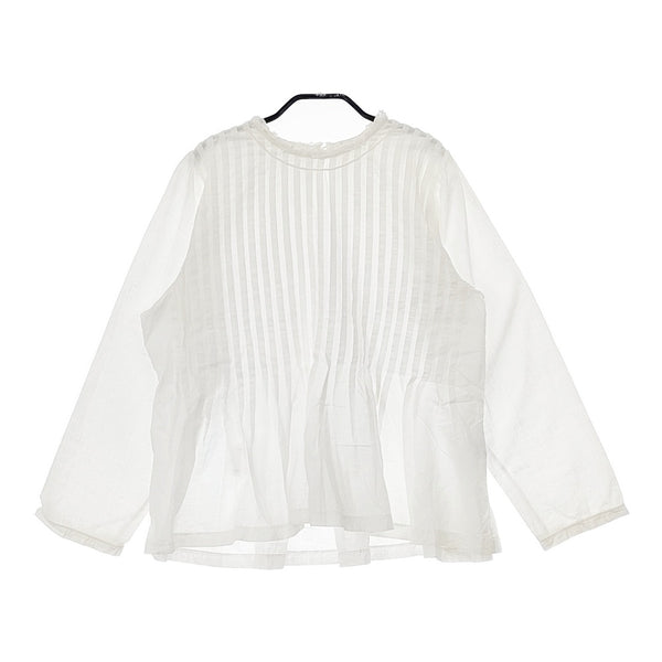 45R/45rpm インドカディdeタックTシャツ 定価46200円 日本製 70130064 ブラウス シャツ ホワイト レディース フォーティーファイブアールピーエム【中古】5-0412M△