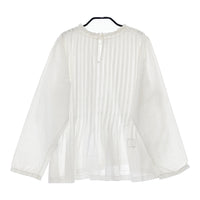 45R/45rpm インドカディdeタックTシャツ 定価46200円 日本製 70130064 ブラウス シャツ ホワイト レディース フォーティーファイブアールピーエム【中古】5-0412M△