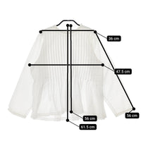 45R/45rpm インドカディdeタックTシャツ 定価46200円 日本製 70130064 ブラウス シャツ ホワイト レディース フォーティーファイブアールピーエム【中古】5-0412M△