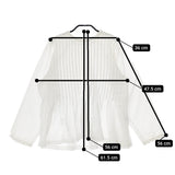 45R/45rpm インドカディdeタックTシャツ 定価46200円 日本製 70130064 ブラウス シャツ ホワイト レディース フォーティーファイブアールピーエム【中古】5-0412M△