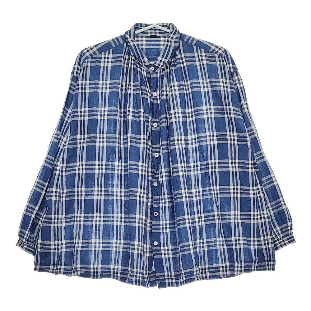 【メーカー直売】の商品をすべて 45R/45rpm 秋風カディのギャザーブラウス 定価39600円 シャツ シャツ+ブラウス(長袖+七分)
