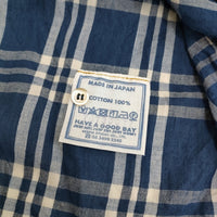 45R/45rpm 秋風カディのギャザーブラウス 定価39600円 シャツ ブルー ホワイト レディース フォーティーファイブアールピーエム【中古】5-0408M♪