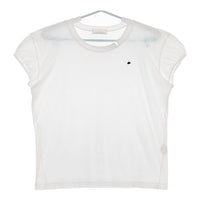 mina perhonen Pika rs8599 コットン 38 フレンチスリーブ 半袖Ｔシャツ カットソー ホワイト レディース ミナペルホネン【中古】5-0504S∞