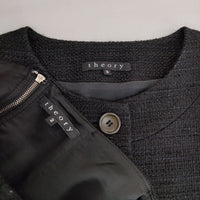 theory ラメツイード セットアップ ジャケット スカート スーツ ブラック レディース セオリー【中古】5-0913T∞