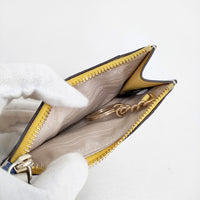 Kate Spade モーガンサンシャインフローラルプリントコインカード ケース リスレット KG937 ホワイト イエロー ケイトスペード【中古】5-0315G♪