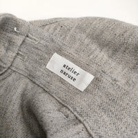 atelier naruse hemp wool salopette pants  na-05051定価25300円 ラミーウール サロペット グレー レディース アトリエナルセ【中古】5-0509T♪