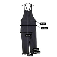 atelier naruse コットンフラックスウールサロペットパンツ 定価24200円 na-F05080 リネン混 ブラック レディース アトリエナルセ【中古】5-0509T♪