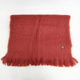 MANTAS EZCARAY マンタスエスカライ 未使用品 EZCARAY モヘアストール 定価24200円 無地 大判 マフラー ストール レッド レディース【中古】5-1016T◎