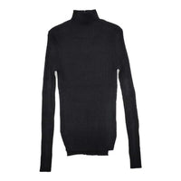 R&D.M.Co- シルクウールカシミヤ リブニット 定価41800円 セーター ニット ブラック レディース オールドマンズテーラー【中古】5-0917T∞