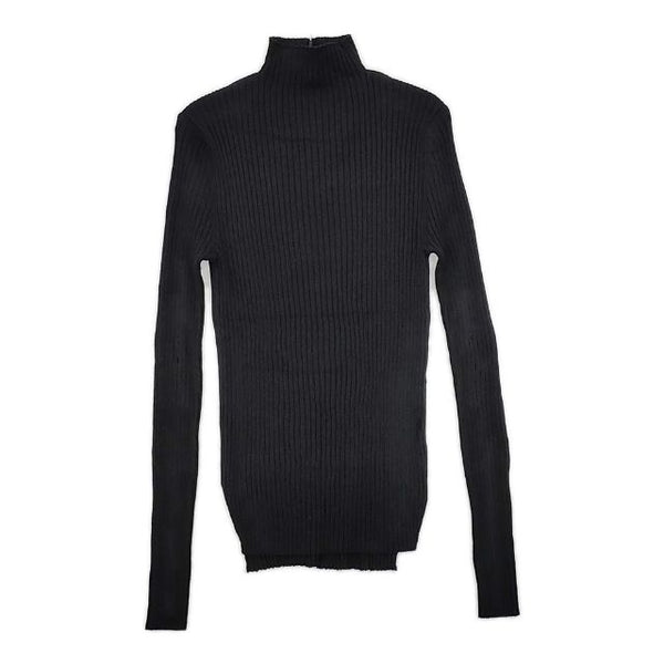 R&D.M.Co- シルクウールカシミヤ リブニット 定価41800円 セーター ニット ブラック レディース オールドマンズテーラー【中古】5-0917T∞