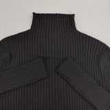 R&D.M.Co- シルクウールカシミヤ リブニット 定価41800円 セーター ニット ブラック レディース オールドマンズテーラー【中古】5-0917T∞