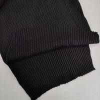 R&D.M.Co- シルクウールカシミヤ リブニット 定価41800円 セーター ニット ブラック レディース オールドマンズテーラー【中古】5-0917T∞