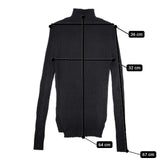 R&D.M.Co- シルクウールカシミヤ リブニット 定価41800円 セーター ニット ブラック レディース オールドマンズテーラー【中古】5-0917T∞