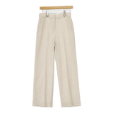 theory luxe NEW SAXONY ウール センタープレススラックス パンツ アイボリー レディース セオリーリュクス【中古】5-0913T∞