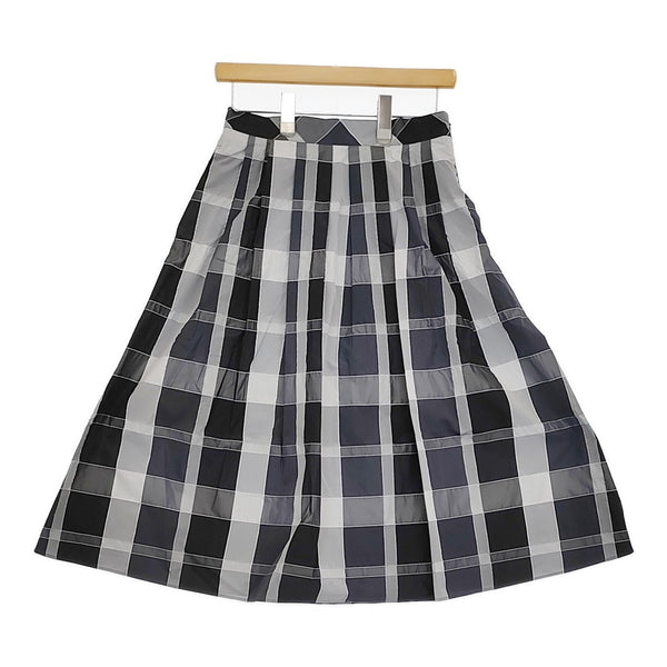 BLUE LABEL CRESTBRIDGE 新品 ポリエステル チェックタックスカート サイズ38 グレー レディース ブルーレーベル クレストブリッジ【中古】5-0511M♪