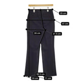 Aquascutum 未使用品 スラックス サイズ8 パンツ ネイビー レディース アクアスキュータム【中古】5-0511M♪