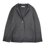 NEWYORKER ミラノリブニット ウール ジャケット チャコールグレー レディース ニューヨーカー【中古】5-0913T∞