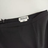McDavid イタリア製 ポリエステルウール スカート ブラック レディース マクダビッド【中古】5-0913T∞