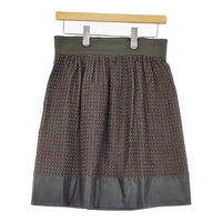 ETRO シルク混 サイズ42 スカート チャコールグレー ブラウン レディース エトロ【中古】5-0509M♪