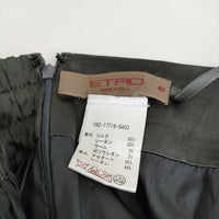 ETRO シルク混 サイズ42 スカート チャコールグレー ブラウン レディース エトロ【中古】5-0509M♪