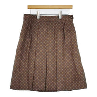 ETRO イタリア製 総柄 ウールシルク スカート ブラウン イエロー レディース エトロ【中古】5-0913T∞