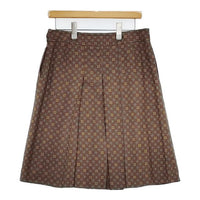 ETRO イタリア製 総柄 ウールシルク スカート ブラウン イエロー レディース エトロ【中古】5-0913T∞