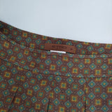 ETRO イタリア製 総柄 ウールシルク スカート ブラウン イエロー レディース エトロ【中古】5-0913T∞