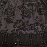 ETRO 花柄 ラインストーン付き サイズ42 ウール タック スカート チャコールグレー ブラック レディース エトロ【中古】5-0408T♪