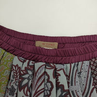 ETRO イタリア製 ペイズリー ウールシルク プリーツ スカート マルチカラー レディース エトロ【中古】5-0913T∞