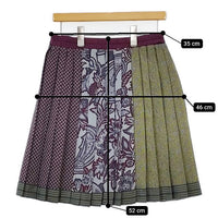ETRO イタリア製 ペイズリー ウールシルク プリーツ スカート マルチカラー レディース エトロ【中古】5-0913T∞