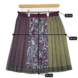 ETRO イタリア製 ペイズリー ウールシルク プリーツ スカート マルチカラー レディース エトロ【中古】5-0913T∞