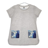 DANSKIN ポケット付き 半袖Ｔシャツ カットソー グレー レディース ダンスキン【中古】5-0504S∞