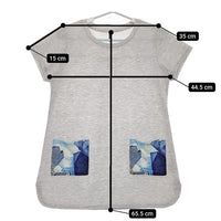DANSKIN ポケット付き 半袖Ｔシャツ カットソー グレー レディース ダンスキン【中古】5-0504S∞