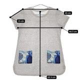 DANSKIN ポケット付き 半袖Ｔシャツ カットソー グレー レディース ダンスキン【中古】5-0504S∞