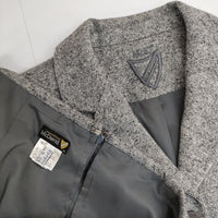 McDavid ドイツ製 ウール 肩パッド入り ジャケット スカート ウール セットアップ グレー レディース マクダビッド【中古】5-0913T∞