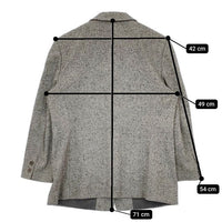 McDavid ドイツ製 ウール 肩パッド入り ジャケット スカート ウール セットアップ グレー レディース マクダビッド【中古】5-0913T∞