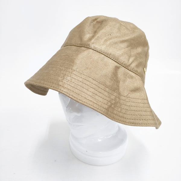 HELEN KAMINSKI バケットハット リネン 帽子 ハット ゴールド レディース ヘレンカミンスキー【中古】5-0825M◎