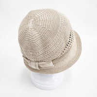 Les Belles Modes ベルモード サイズ56～58cm対応 リネン混 帽子 ハット ベージュ レディース【中古】5-0825M◎