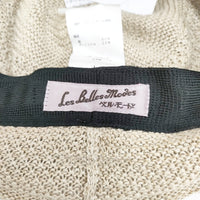 Les Belles Modes ベルモード サイズ56～58cm対応 リネン混 帽子 ハット ベージュ レディース【中古】5-0825M◎
