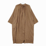 nest Robe 01224-1274 UpcycleLino エシカルダイチャーチドレス 定価33000円 ワンピース ブラウン レディース ネストローブ【中古】5-0408M♪