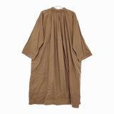 nest Robe 01224-1274 UpcycleLino エシカルダイチャーチドレス 定価33000円 ワンピース ブラウン レディース ネストローブ【中古】5-0408M♪
