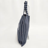 R&D.M.Co- FOODIE GOODIES ストライプ リネン トートバッグ ネイビー ホワイト レディース オールドマンズテーラー【中古】5-0813G◎