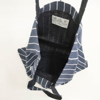 R&D.M.Co- FOODIE GOODIES ストライプ リネン トートバッグ ネイビー ホワイト レディース オールドマンズテーラー【中古】5-0813G◎
