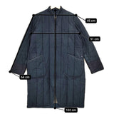 45R/45rpm インディゴキルティングコート 中綿コート インディゴ 定価75900円 7102039 サイズ3 コート ネイビー レディース フォーティーファイブアールピーエム【中古】5-1024A◆