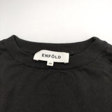 ENFOLD シルクコットン サイドスリット 300BS670-2110 セーター ニット ブラック レディース エンフォルド【中古】5-0503M∞