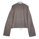 ROKU 6 BEAUTY&YOUTH パイル ボーダードローストリングトップス カットソー ネイビー レディース ロクビューティアンドユース【中古】5-0511M♪